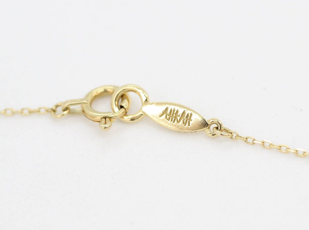 AHKAH(アーカー) 750(K18YG) ダイヤモンド Vチェーン ネックレス D0.12ct - 安心保証・業界最安値の販売 福助